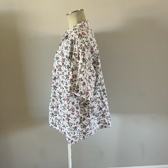 Vintage Bobbie Brooks Plus Size Short Sleeve Floral Button Up Wmns 22/24W - Picture 4 of 10
